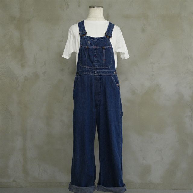 古着 80s ROUNDHOUSE ヒッコリーオーバーオール | Flamingo