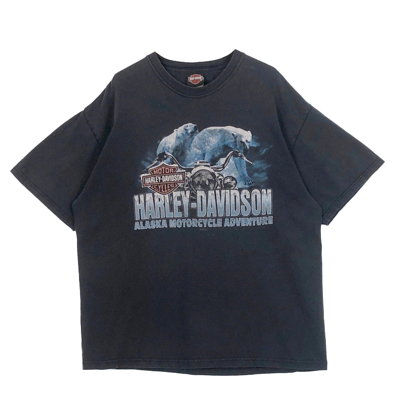 ハーレーダビッドソン　80s リンガーtシャツ グレー ブラック　極希少 80's HARLEY DAVIDSON リンガーtシャツ | CUSTOM FEVER