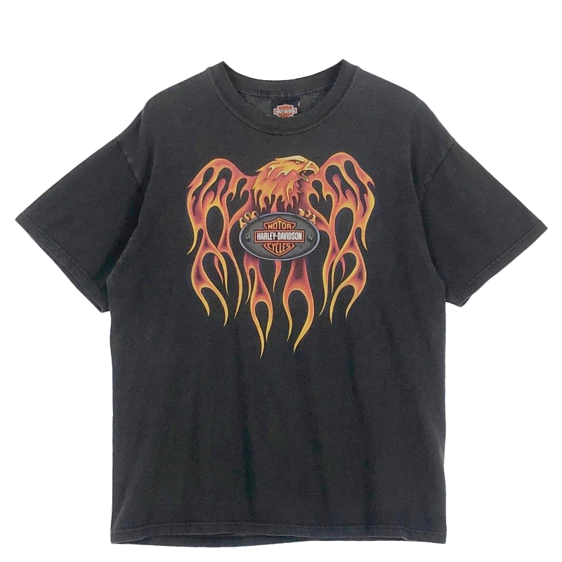 USA製HARLEY-DAVIDSONイーグルプリントTシャツ