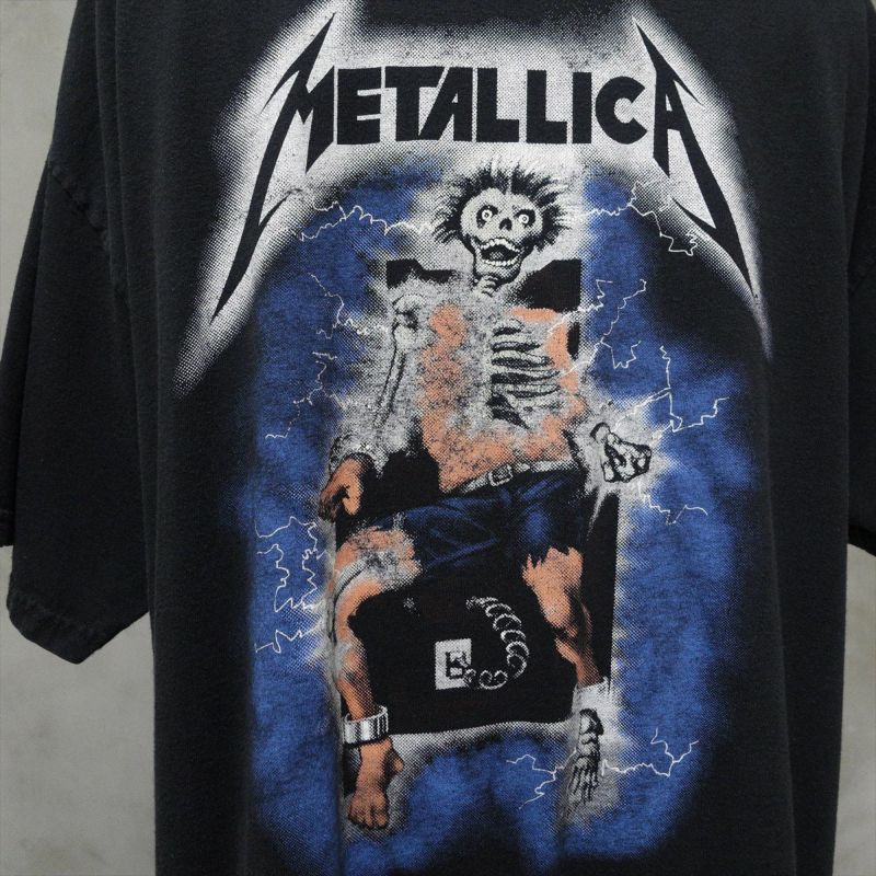 再入荷】【再入荷】90s メタリカ METALLICA ライトニング 電気椅子 T