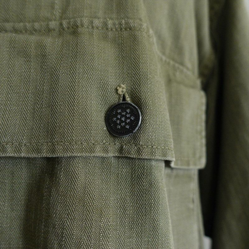 古着 40s US ARMY M43 HBT ヘリンボーン ミリタリーシャツ