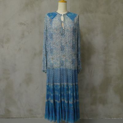 古着 70s Vintage 総柄 インド綿 ワンピース Flamingo Online 古着屋フラミンゴ オンラインショップ 古着 70s Vintage 総柄 インド綿 ワンピース Flamingo Online 古着屋フラミンゴ オンラインショップ