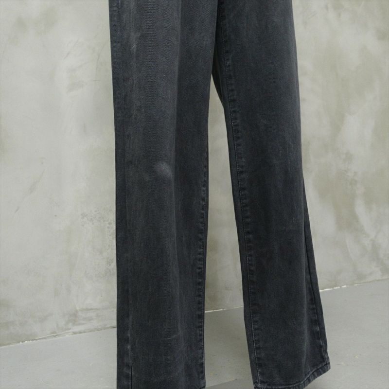90s VERSACE ブラック　デニム　モード　オールド　ボトム　パンツ　黒 古着 90s ベルサーチ ブラックデニムパンツ VERSACE