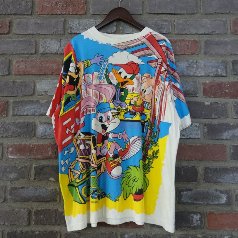 90s ビンテージ Warner Bros アニメ キャラ Tシャツ 古着 古着 90's USA製 COLLEGE WARE WARNER BROS ワーナーブラザーズ