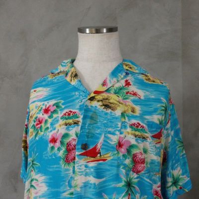 古着 60s ビンテージアロハシャツ モチーフ レーヨン | Flamingo 