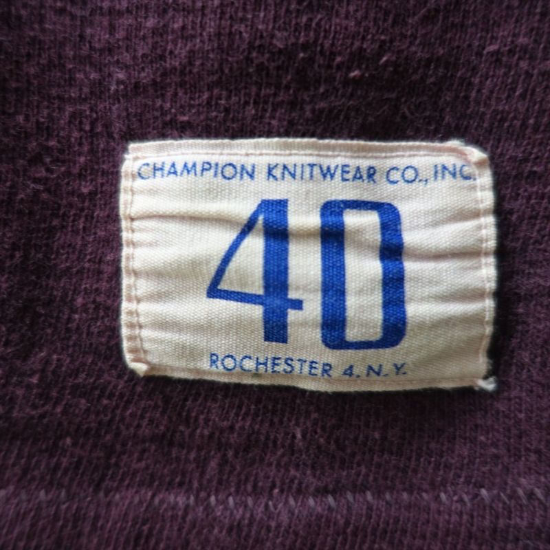50〜60s チャンピオンChampion Knitwear長袖フットボールT - Tシャツ