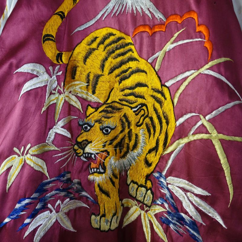 ビンテージスカジャン刺繍オールド Large 古着 ビンテージ スカジャン 90s オールド 限定数 刺繍 日本