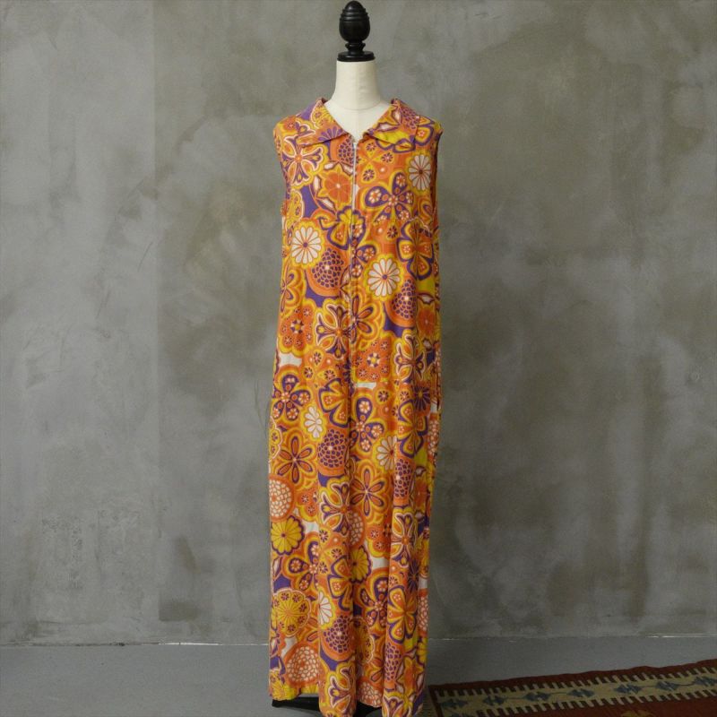古着 70s サイケデリック柄 ヒッピージャンプスーツ | Flamingo Online