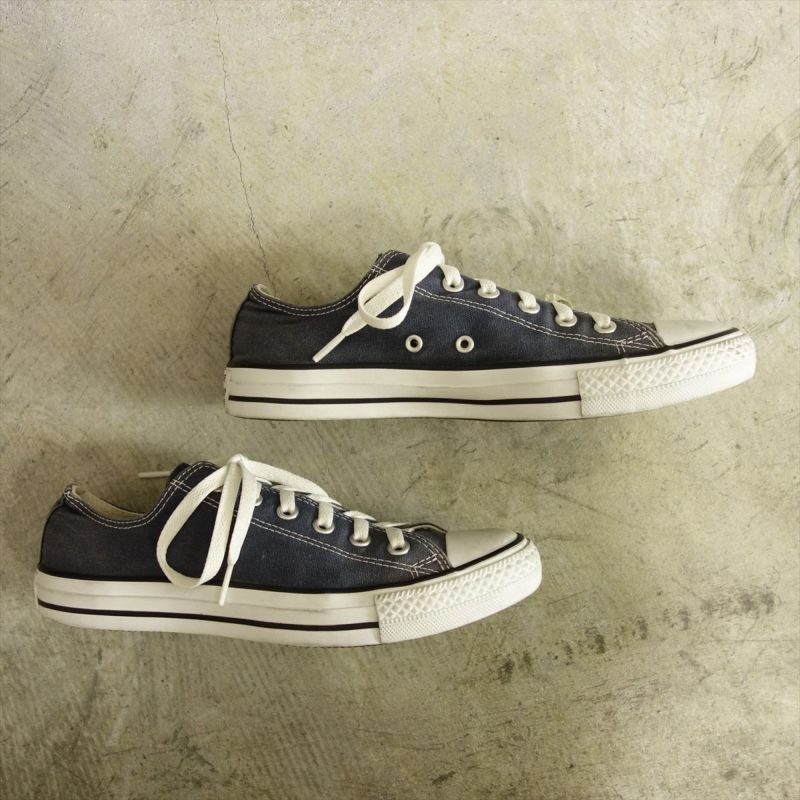 USED コンバース converse オールスター All Star キャンバス ローカット スニーカー 紺 ネイビー