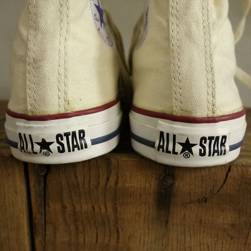 USED コンバース converse オールスター All Star キャンバス ハイカット スニーカー 生成り 白