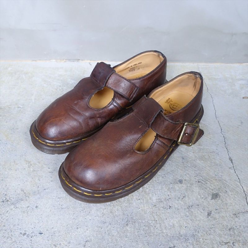 USED ドクターマーチン DrMartens レザー ストラップシューズ ブラウン | Flamingo Online 古着屋フラミンゴ  オンラインショップ