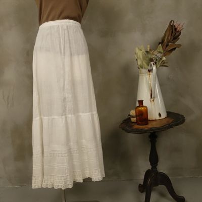 コットン スカート vintage ヴィンテージ ビンテージ ロング 白