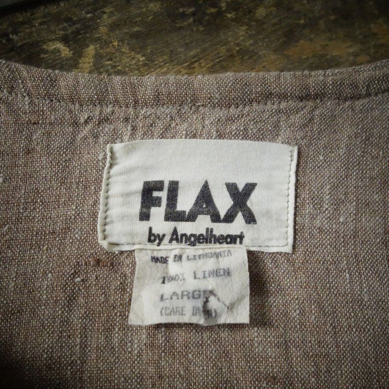 古着 FLAX フラックス リネン プルオーバートップス