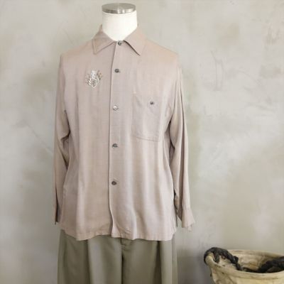 古着 70s VINTAGE ヴィンテージ レーヨンシャツ check 開襟 