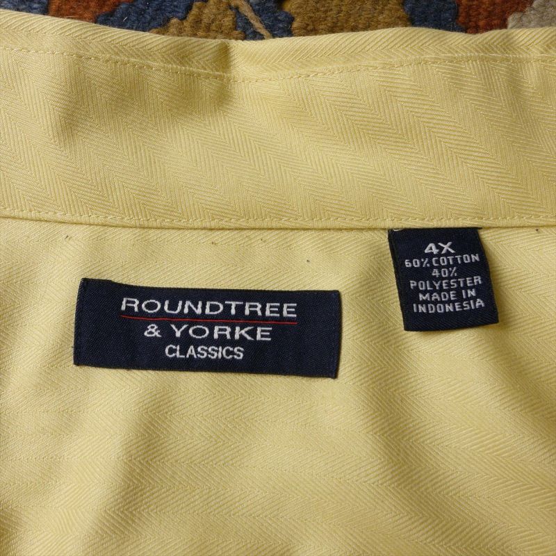 ROUNDTREE AND YORKE 総柄 半袖 シルクシャツ メンズXL /eaa325461
