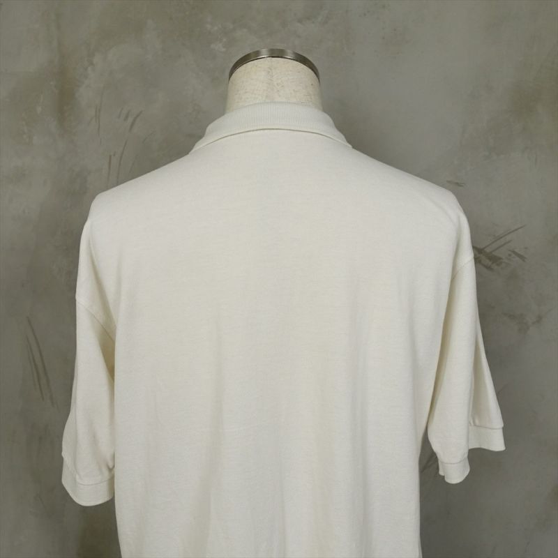 90s ROCA WEAR ラグラン ポロシャツ ホワイト×ブラック 3XL 80s プレミアム ポロシャツ オフホワイト ｜アパレル,シャツ
