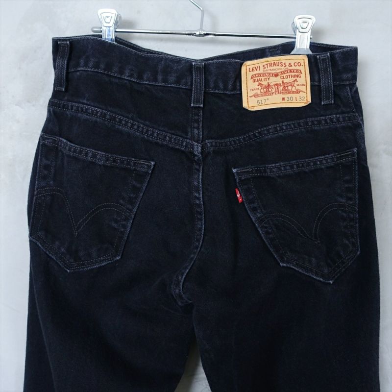 古着 Levis 517 ブラック デニムパンツ