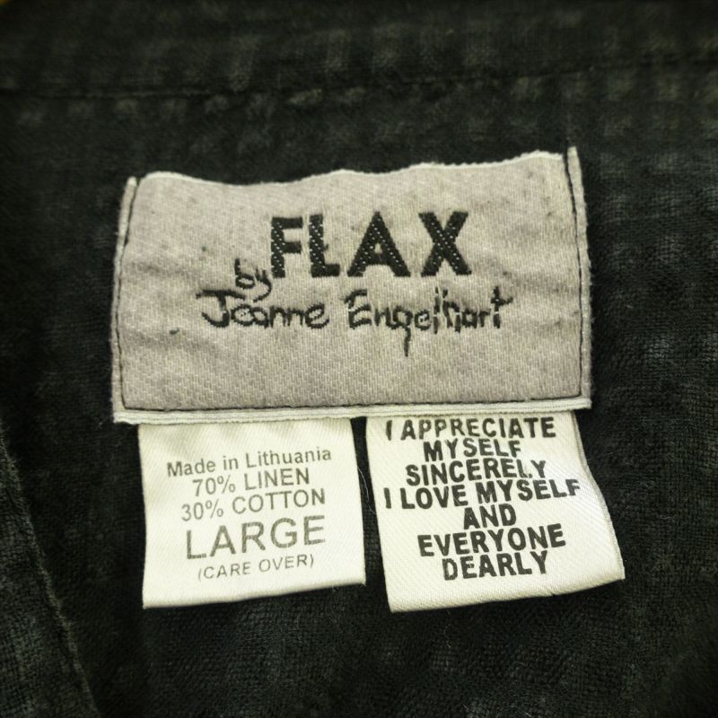 FLAX グレー 長袖リネンシャツ FLAX グレー 長袖リネンシャツ - メルカリ