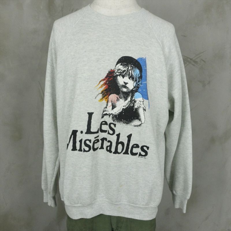 古着 80s アメリカ製 LesMiserables プリント スウェット