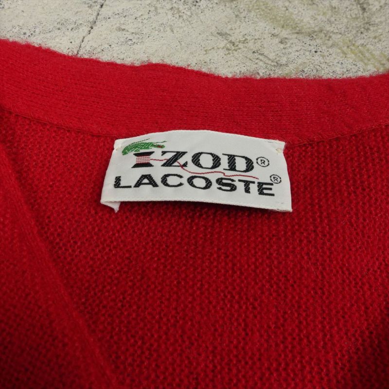 古着 IZOD LACOSTE スクールニットカーディガン | Flamingo
