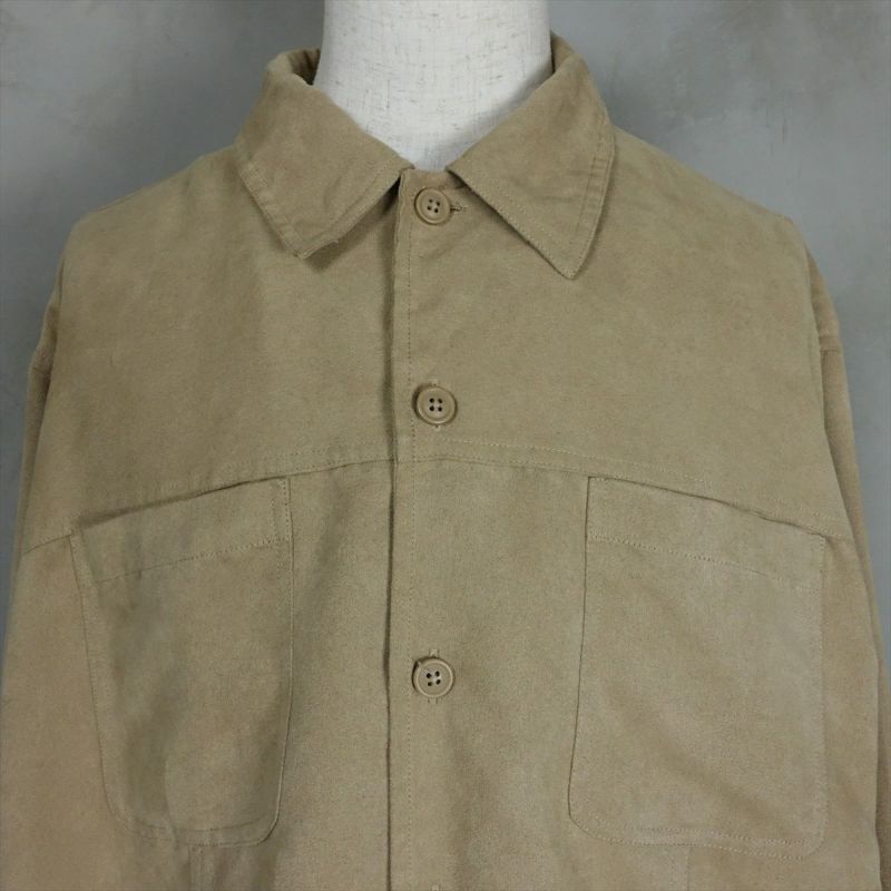 セシカ　スエードシャツ CAMBIO(カンビオ)】Synthetic Suede Leather Shirts スエード