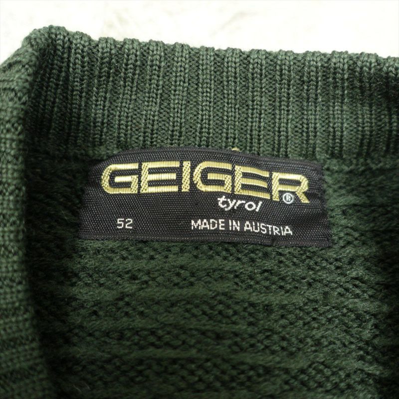 古着 GEIGER ノルディック ウールカーディガン