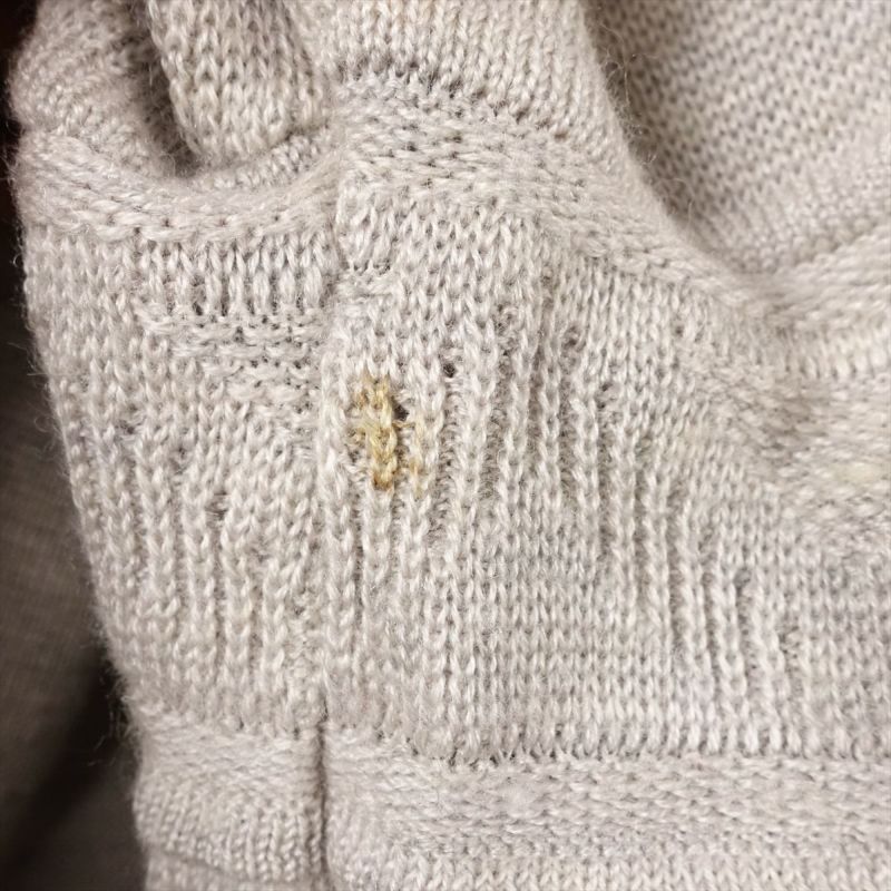 古着 Westbury ワンポイント刺繍 無地 ニットカーディガン