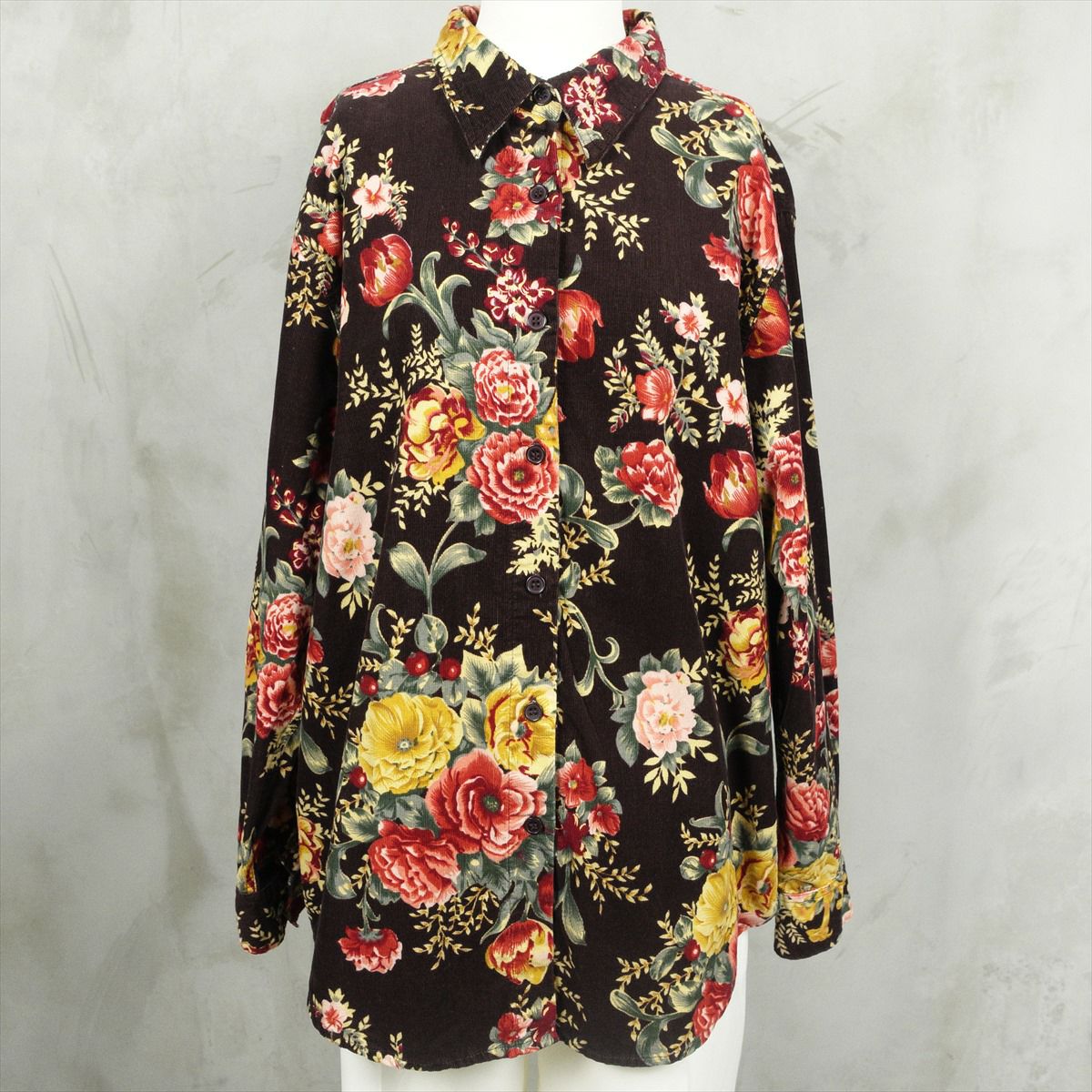 古着 susan graver style 花柄 コーデュロイシャツ | Flamingo Online 