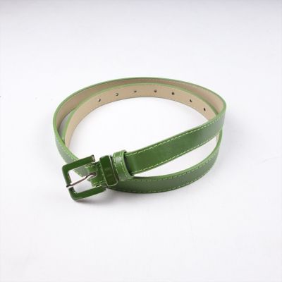 PUレザー ビビットカラー ライムグリーン 細ベルト | Flamingo Online