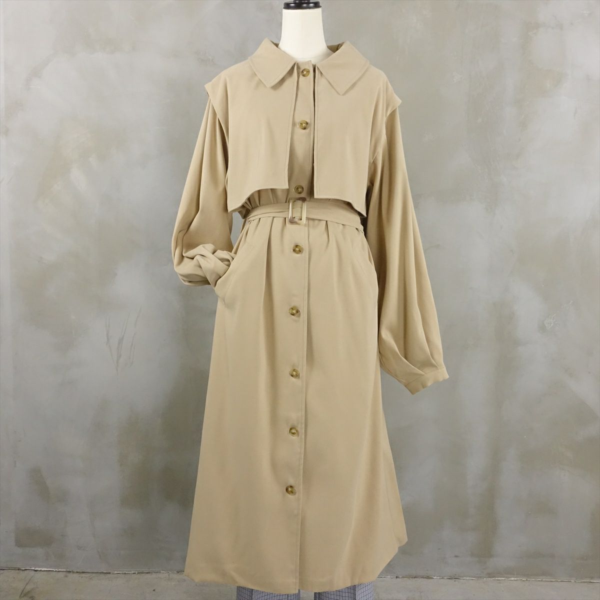 fafatt ファファット ボリュームスリーブロングコート  