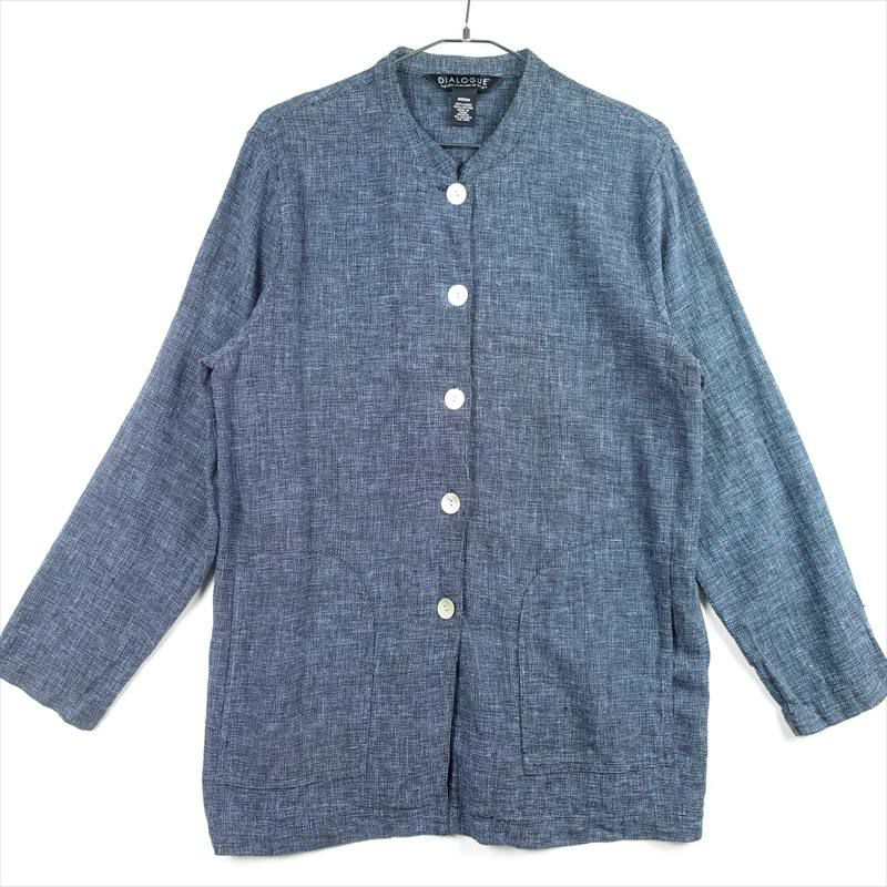 FLAX リネンジャケット ヴィンテージ 古着 フラックス FLAX インディゴ リネンジャケット | Flamingo Online