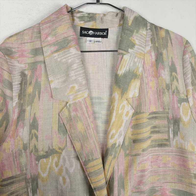古着 SAG HARBOR 総柄 テーラードジャケット | Flamingo Online