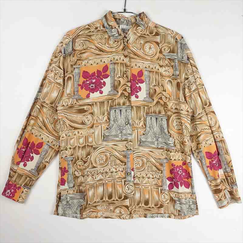 古着のシルクレーヨンシャツ