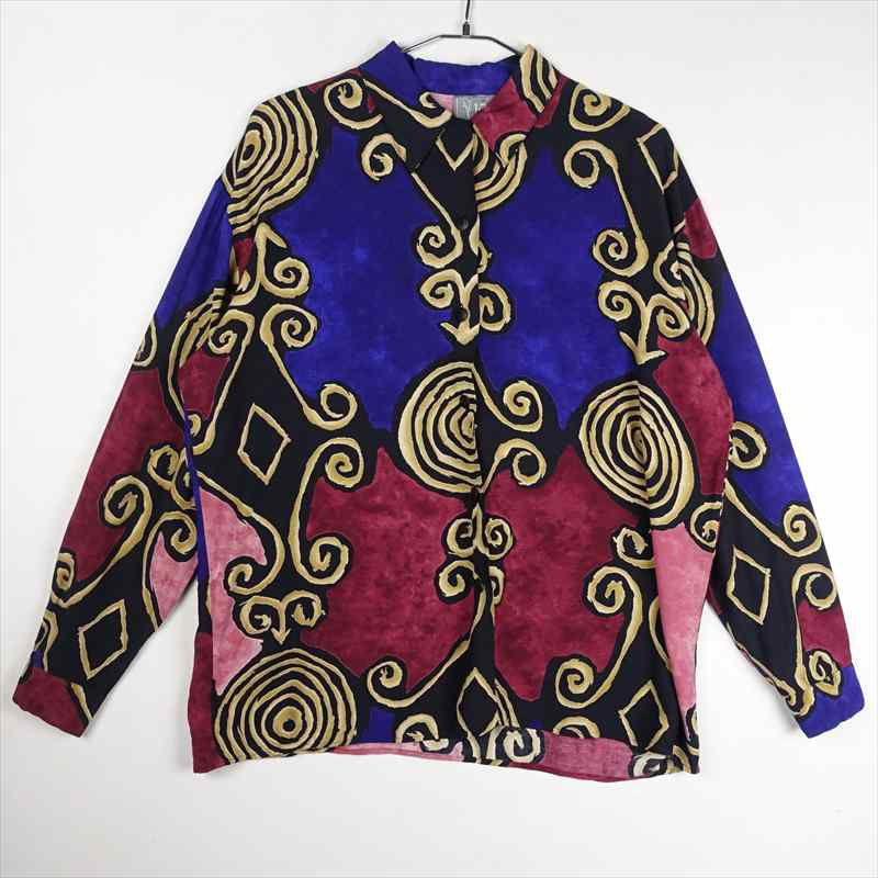 古着のシルクレーヨンシャツ