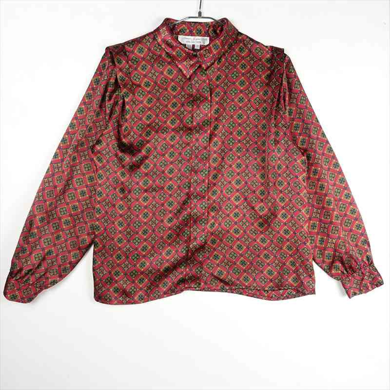 古着のシルクレーヨンシャツ