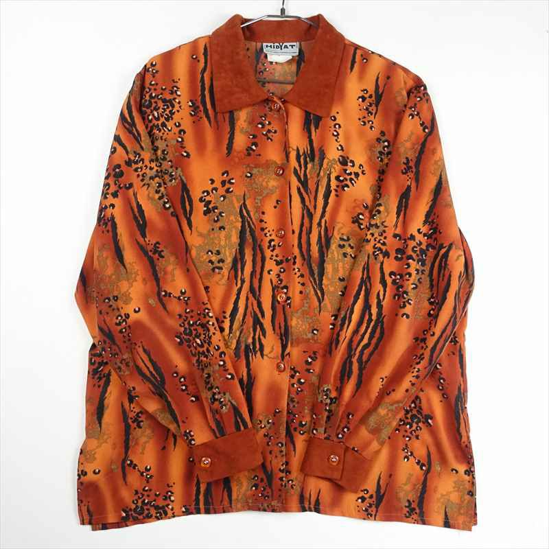 古着のシルクレーヨンシャツ