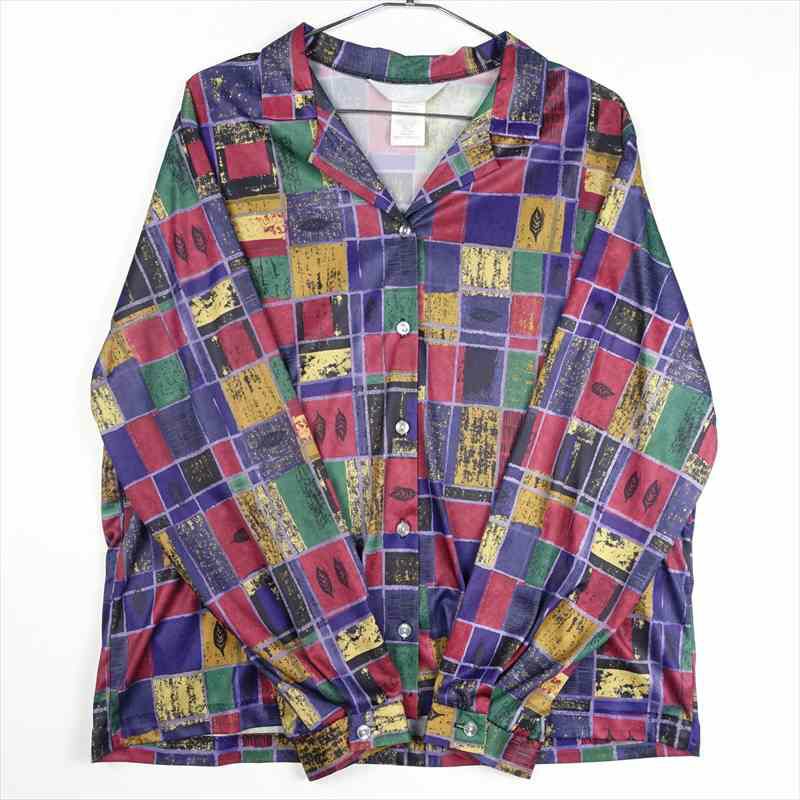 古着のシルクレーヨンシャツ