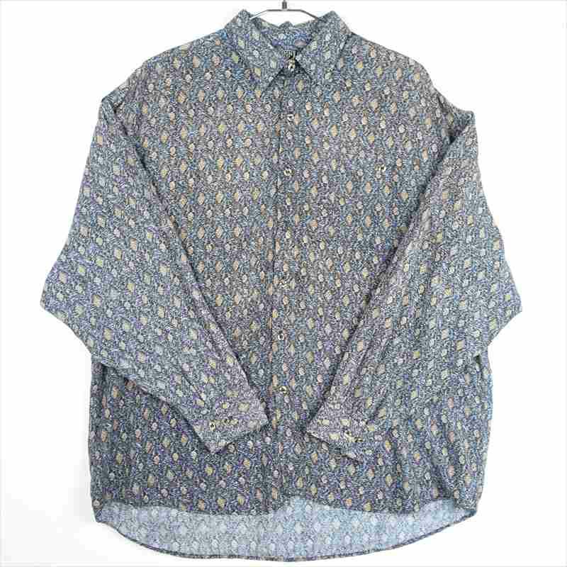 古着のシルクレーヨンシャツ