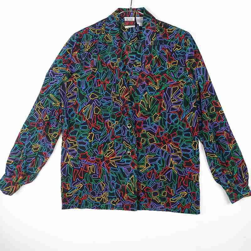 古着のシルクレーヨンシャツ