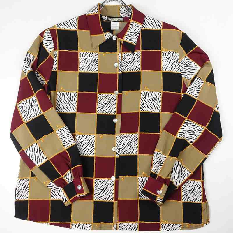 古着のシルクレーヨンシャツ