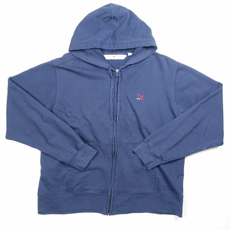 古着のトミーヒルフィガーシャツスウェットパーカー