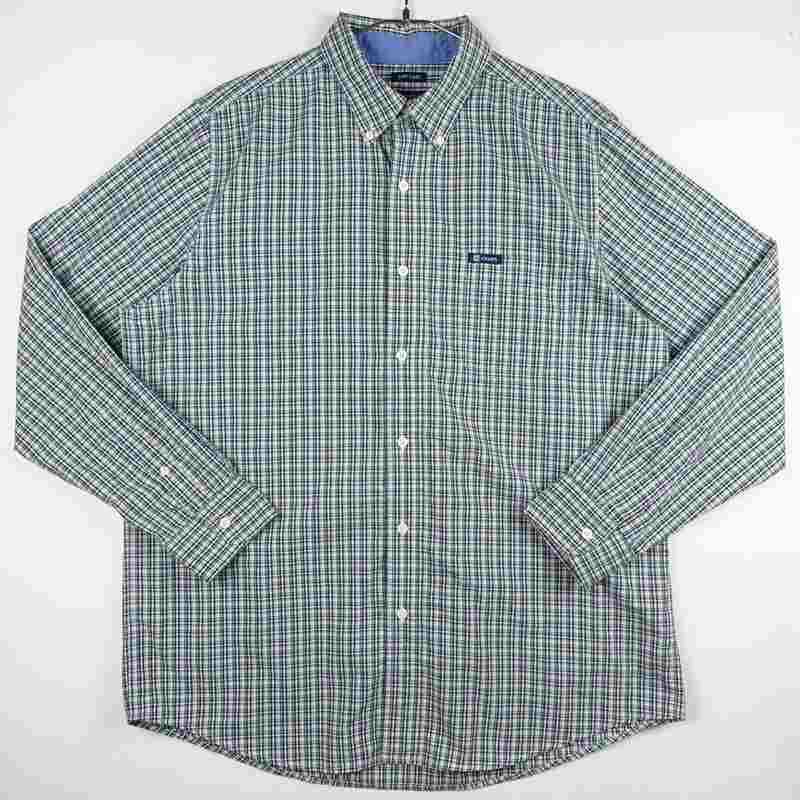 古着の長袖チェックシャツ