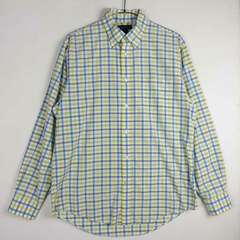 古着のチェック長袖シャツ