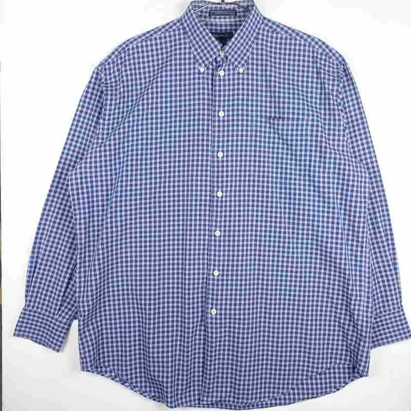 古着のチェック長袖シャツ