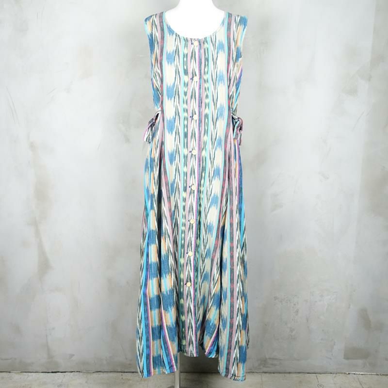 古着 70s インド綿 総柄 エスニックワンピース ラメ入り Flamingo Online 古着屋フラミンゴ オンラインショップ