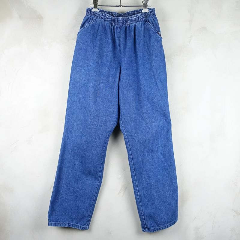 古着のデニムイージーパンツ