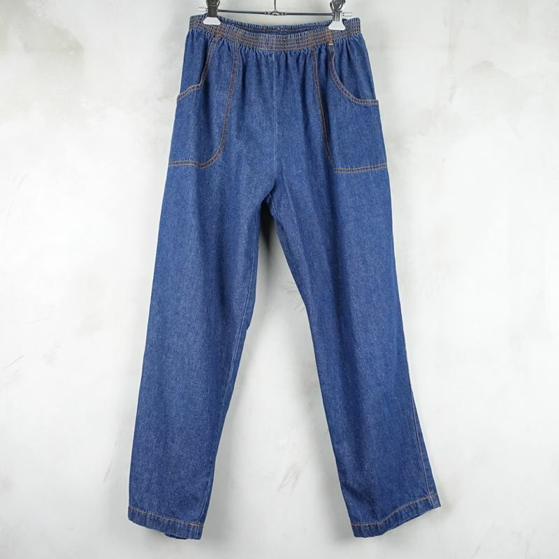 古着のデニムイージーパンツ