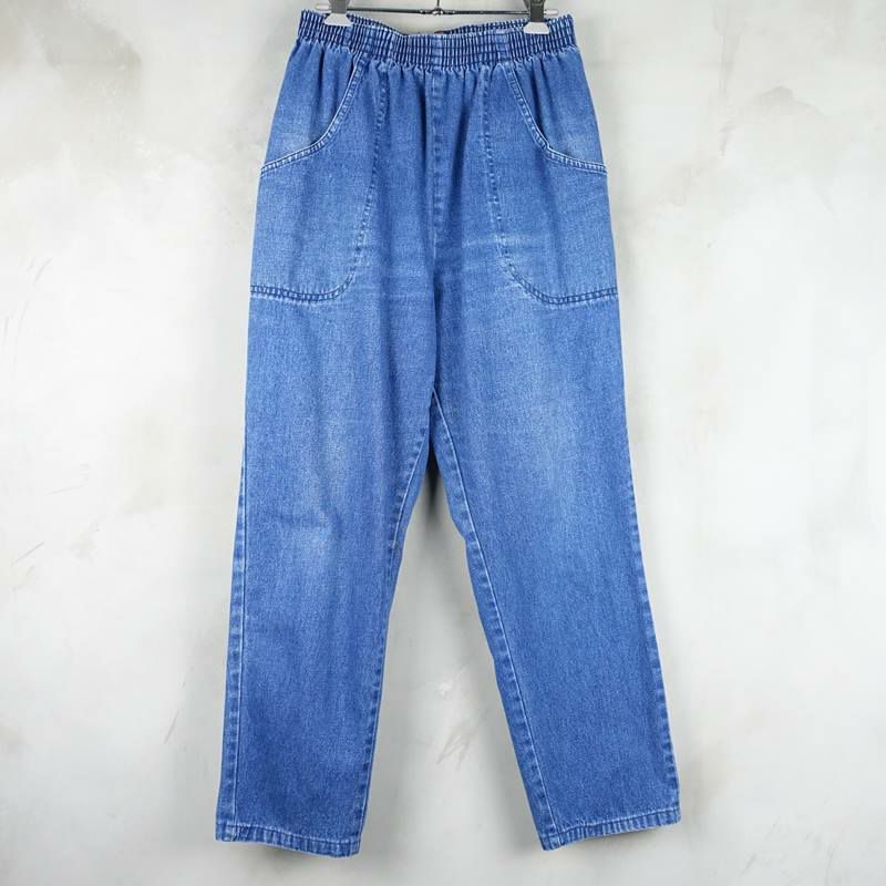 古着のデニムイージーパンツ