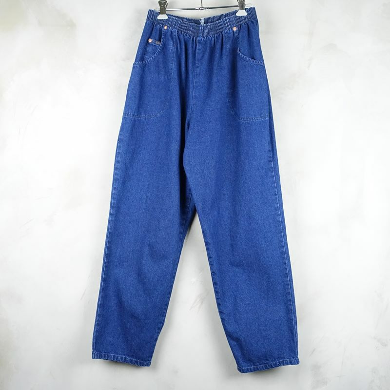 古着のデニムイージーパンツ