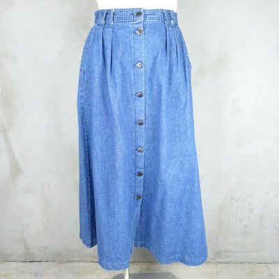 古着　デニムロングスカート GU】脚がすらっと長く見える！大人カジュアルな「新作スカート
